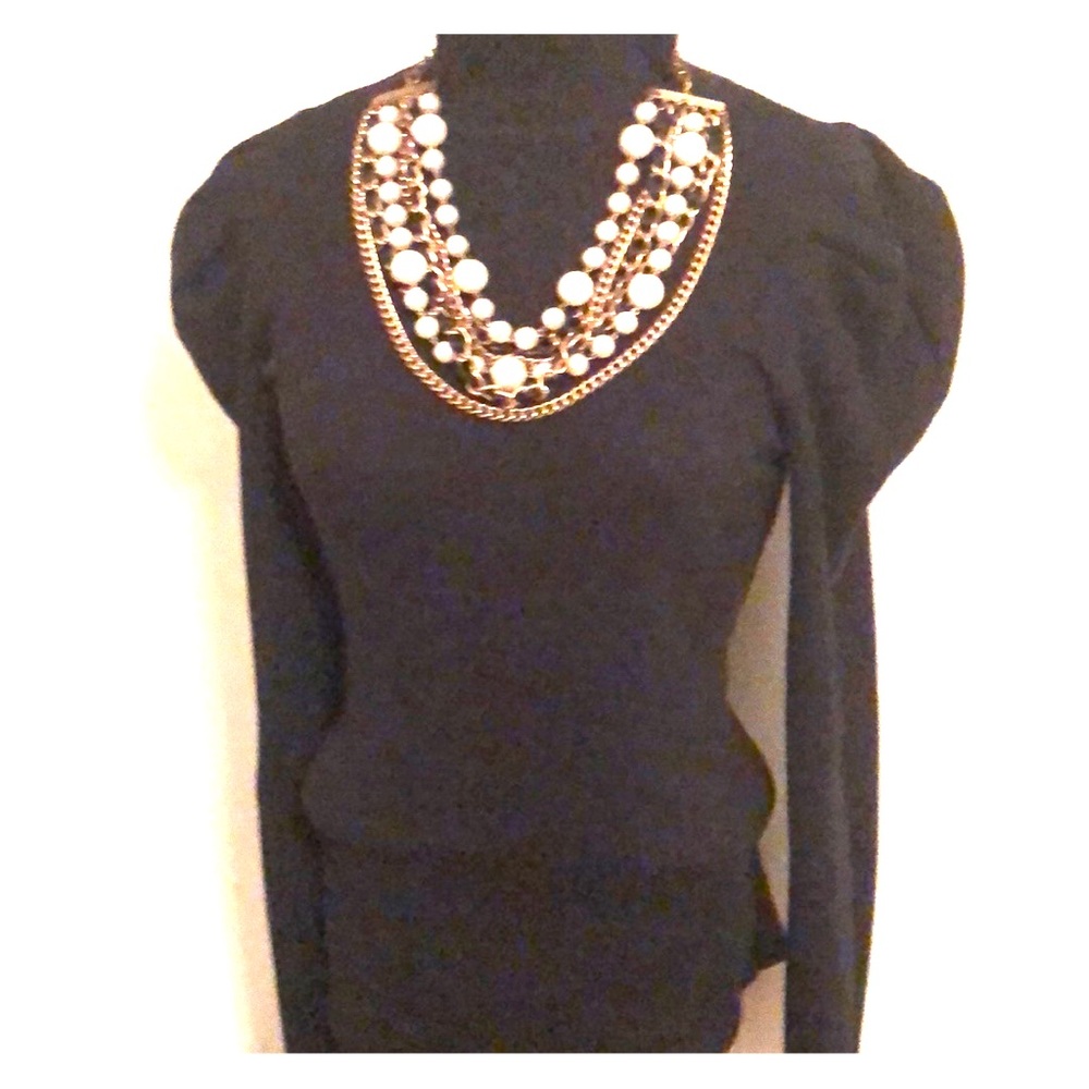 Free people black long sleeve turtleneck shirt